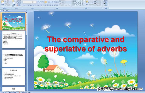 The comparative and superlative of adverbs