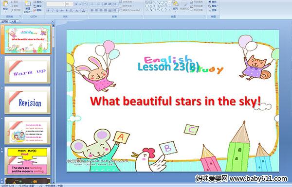 كӢZ(y)Lesson 23(B)What beautiful stars in the sky!PPTn